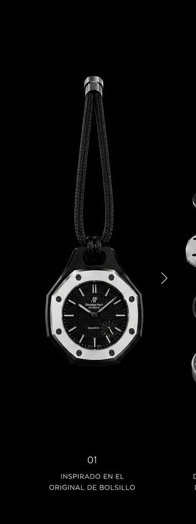 Paso 01 — Reloj de bolsillo Swatch × AP Royal Pop original