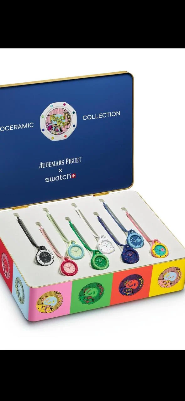 Caja oficial de la AP × Swatch Royal Pop Pocket Watch Collection